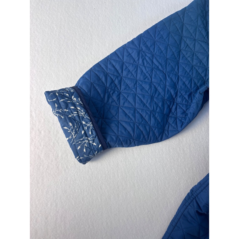Lands‎ End Womens Quilted Barn Jacket Evening Blue Floral Lining 526060 2X NWT - Picture 11 of 11